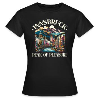 Innsbruck Autriche Voyage Vacances Autrichien - T-shirt Femme - noir - Devant - AI Model Female 172 dark (172cm)