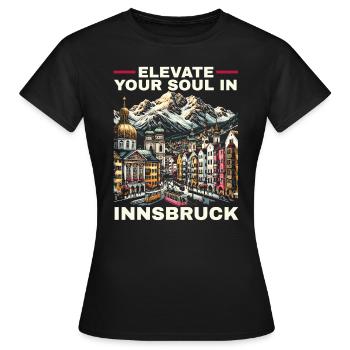 Innsbruck Autriche Voyage Vacances Autrichien - T-shirt Femme - noir - Devant - AI Model Female 172 dark (172cm)