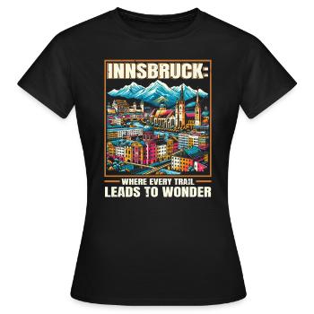 Innsbruck Autriche Voyage Vacances Autrichien - T-shirt Femme - noir - Devant - AI Model Female 172 dark (172cm)