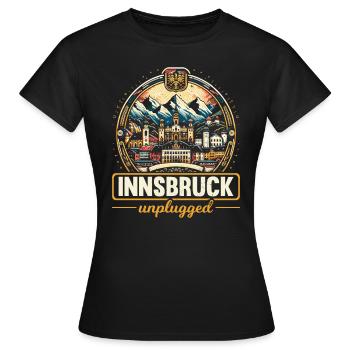 Innsbruck Autriche Voyage Vacances Autrichien - T-shirt Femme - noir - Devant - AI Model Female 172 dark (172cm)