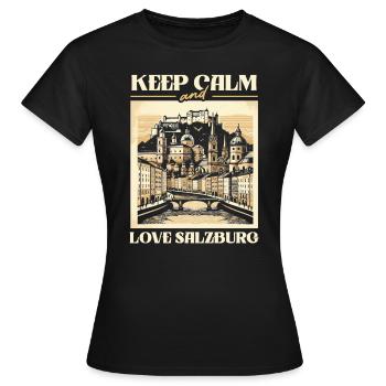 Salzburg Österreich Reisen Urlaubsland Österreich - Frauen T-Shirt - Schwarz - Vorne - AI Model Female 172 dark (172cm)