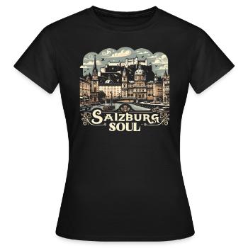 Salzburg Österreich Reisen Urlaubsland Österreich - Frauen T-Shirt - Schwarz - Vorne - AI Model Female 172 dark (172cm)