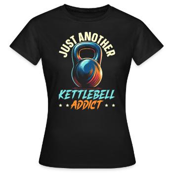 Kettlebell Workout Fitness Journey Bodybuilder - Frauen T-Shirt - Schwarz - Vorne - AI Model Female 172 dark (172cm)