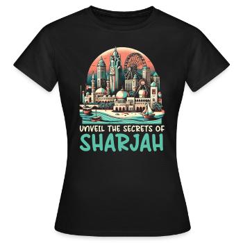 Sharjah Émirats arabes unis Voyage vacances Émirats arabes unis - T-shirt Femme - noir - Devant - AI Model Female 172 dark (172cm)