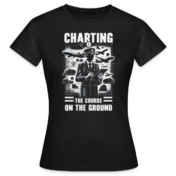 Airport Logistics Coordinator Aviation Airport - Women's T-Shirt - black - Front - AI Model Female 172 dark (172cm)