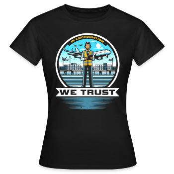 Airport Logistics Coordinator Aviation Airport - Women's T-Shirt - black - Front - AI Model Female 172 dark (172cm)