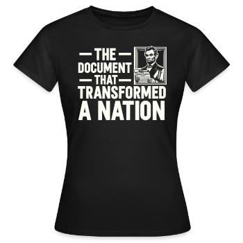 Proclamation d’émancipation Black Pride Juneteenth - T-shirt Femme - noir - Devant - AI Model Female 172 dark (172cm)
