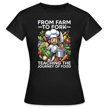 Kochkunst Lehrer Küche Koch Koch - Frauen T-Shirt - Schwarz - Vorne - AI Model Female 172 dark (172cm)