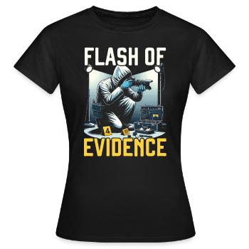 Photographe médico-légal Enquête sur les scènes de crime - T-shirt Femme - noir - Devant - AI Model Female 172 dark (172cm)