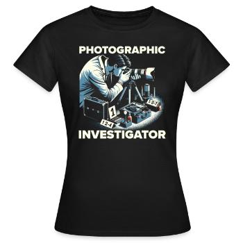 Photographe médico-légal Enquête sur les scènes de crime - T-shirt Femme - noir - Devant - AI Model Female 172 dark (172cm)