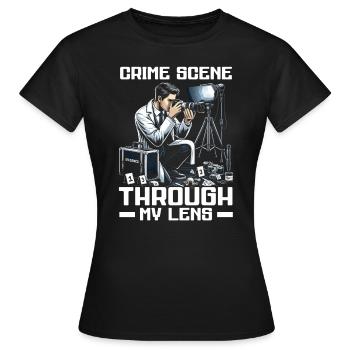 Photographe médico-légal Enquête sur les scènes de crime - T-shirt Femme - noir - Devant - AI Model Female 172 dark (172cm)