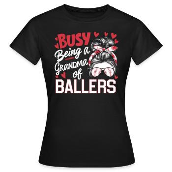 Baseball Oma Großmutter Großelterntag - Frauen T-Shirt - Schwarz - Vorne - AI Model Female 172 dark (172cm)