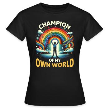 AuDHD Autisme TDAH Spectre autistique Neurodiversité - T-shirt Femme - noir - Devant - AI Model Female 172 dark (172cm)