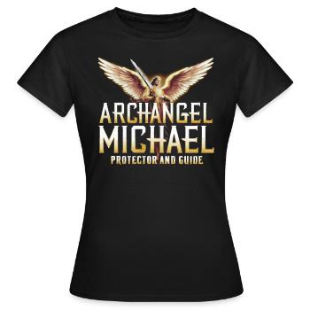 Archange Michel Catholique Christianisme Ange - T-shirt Femme - noir - Devant - AI Model Female 172 dark (172cm)