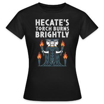 Hécate Lune Déesse Grecque Déesse Grecque Mythologie Grecque - T-shirt Femme - noir - Devant - AI Model Female 172 dark (172cm)