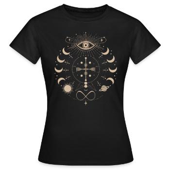 Cosmic Energy Life Energy Universal Force - Women's T-Shirt - black - Front - AI Model Female 172 dark (172cm)