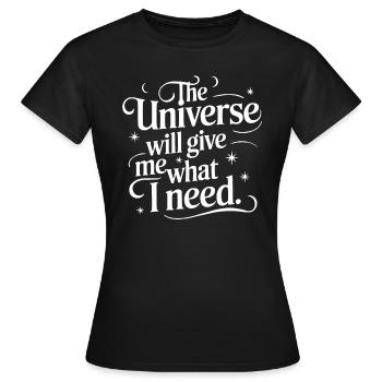 Cosmic Energy Life Energy Universal Force - Women's T-Shirt - black - Front - AI Model Female 172 dark (172cm)