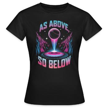 Cosmic Energy Life Energy Universal Force - Women's T-Shirt - black - Front - AI Model Female 172 dark (172cm)