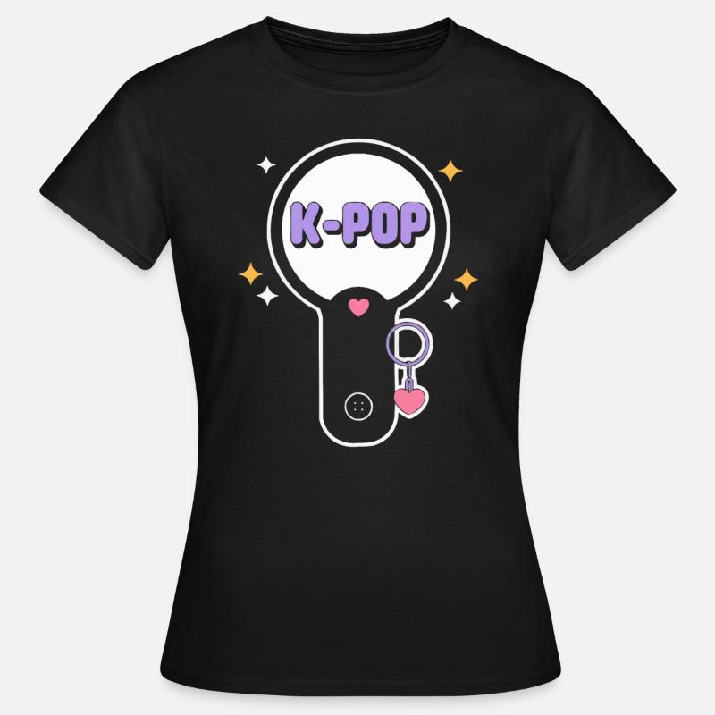 K-Pop Musique pop coréenne Corée du Sud Kpop Lightstick - T-shirt Femme - noir