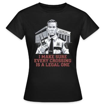 Emplois d’agent des douanes et de la protection des frontières dans les aéroports - T-shirt Femme - noir - Devant - AI Model Female 172 dark (172cm)