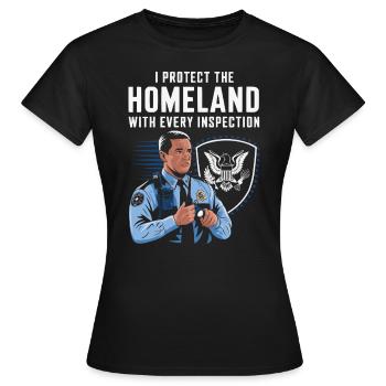 Emplois d’agent des douanes et de la protection des frontières dans les aéroports - T-shirt Femme - noir - Devant - AI Model Female 172 dark (172cm)