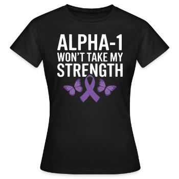 Trouble de la conscience du déficit en alpha-1 antitrypsine - T-shirt Femme - noir - Devant - AI Model Female 172 dark (172cm)