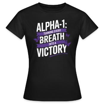 Trouble de la conscience du déficit en alpha-1 antitrypsine - T-shirt Femme - noir - Devant - AI Model Female 172 dark (172cm)