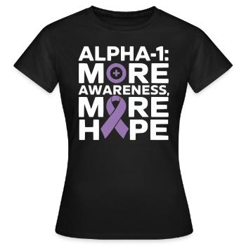 Trouble de la conscience du déficit en alpha-1 antitrypsine - T-shirt Femme - noir - Devant - AI Model Female 172 dark (172cm)
