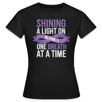 Trouble de la conscience du déficit en alpha-1 antitrypsine - T-shirt Femme - noir - Devant - AI Model Female 172 dark (172cm)
