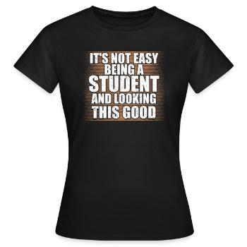 Étudiant étudiant Université Université - T-shirt Femme - noir - Devant - AI Model Female 172 dark (172cm)