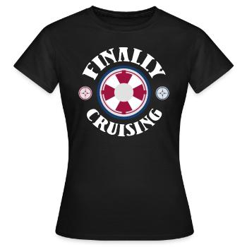 Bateau de croisière - T-shirt Femme - noir - Devant - AI Model Female 172 dark (172cm)