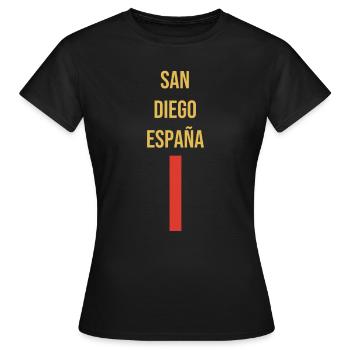 San Diego Espana Souvenir San Diego - T-shirt Femme - noir - Devant - AI Model Female 172 dark (172cm)