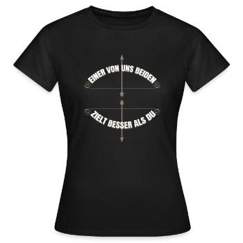 Archer Gift pour le tir à l’arc avec Arrow - T-shirt Femme - noir - Devant - AI Model Female 172 dark (172cm)