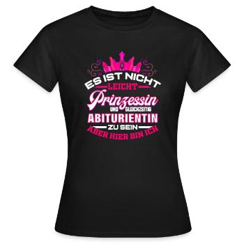 Abiturientin Abschluss Geschenk Abitur für - Frauen T-Shirt - Schwarz - Vorne - AI Model Female 172 dark (172cm)