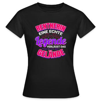 Rentnerin Geschenk für Legende Rente Ruhestand - Frauen T-Shirt - Schwarz - Vorne - AI Model Female 172 dark (172cm)