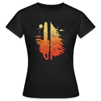 Cadeau de bûcheron pour bûcheron tronçonneuse - T-shirt Femme - noir - Devant - AI Model Female 172 dark (172cm)