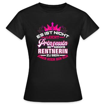 Rentnerin Geschenk für die Rente Ruhestand - Frauen T-Shirt - Schwarz - Vorne - AI Model Female 172 dark (172cm)