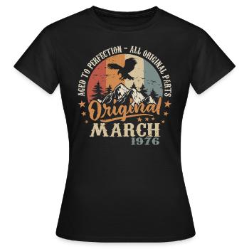 Mars 1976 Jubilé 1976 Légendes Mars 1976 - T-shirt Femme - noir - Devant - AI Model Female 172 dark (172cm)