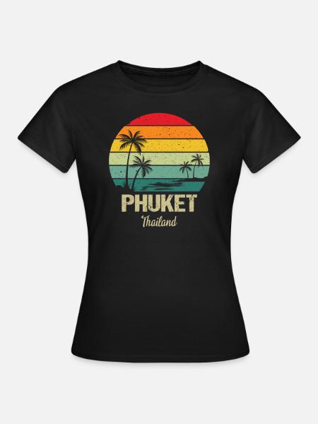 Phuket Thaïlande Plage Souvenir Vacances - T-shirt Femme - noir