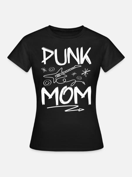 Mamma Punk Rock - Maglietta da donna - nero