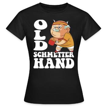 Old butterfly hand outfit for table tennis players - Women's T-Shirt - black - Front - AI Model Female 172 dark (172cm)