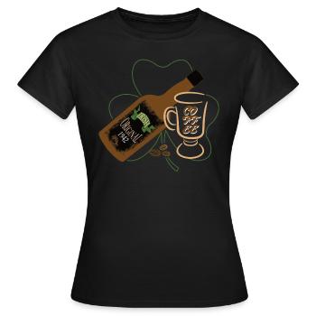 Café irlandais Original Café irlandais Whiskey - T-shirt Femme - noir - Devant - AI Model Female 172 dark (172cm)