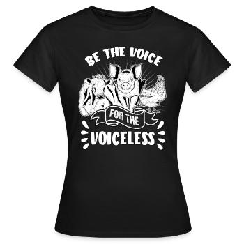 Soyez la voix du végétarien végétalien sans voix - T-shirt Femme - noir - Devant - AI Model Female 172 dark (172cm)