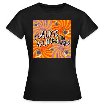 Alice Im Wunderland Verdrehte Welt - Frauen T-Shirt - Schwarz - Vorne - AI Model Female 172 dark (172cm)