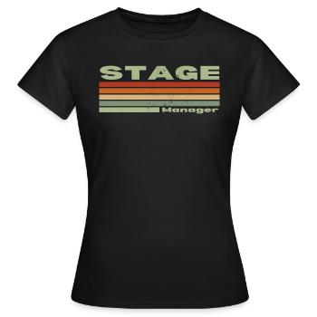 Stage Manager - Women's T-Shirt - black - Front - AI Model Female 172 dark (172cm)