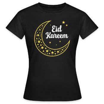 Eid Kareem - Frauen T-Shirt - Schwarz - Vorne - AI Model Female 172 dark (172cm)