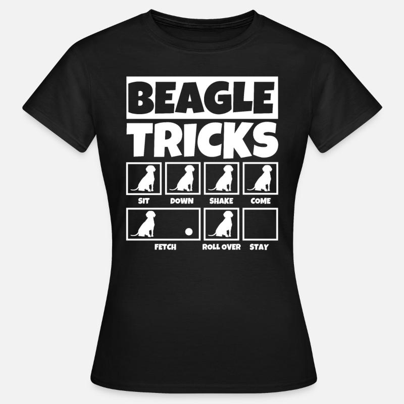 Beagle Tricks Gave til hunde - Dame-T-shirt - sort
