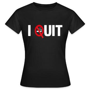 I Quit (smoking) - Women's T-Shirt - black - Front - AI Model Female 172 dark (172cm)