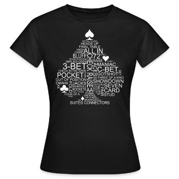 Spades Poker - Women's T-Shirt - black - Front - AI Model Female 172 dark (172cm)