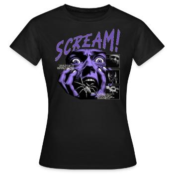 Horreur - CRIE ! - T-shirt Femme - noir - Devant - AI Model Female 172 dark (172cm)
